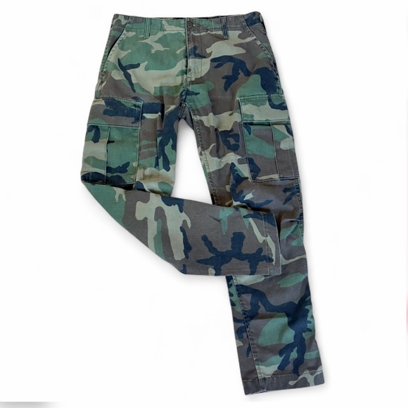 RE/DONE Originals Army Camo Cargo Pants Womens 26 Made USAMilitary Streetwear